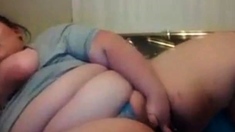 BBW gropes herself