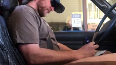 Horny Guy Bustin A Nut at the Bank ( Hands free Public Cum )