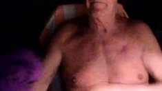 Grandpa Strokes His Small Cock