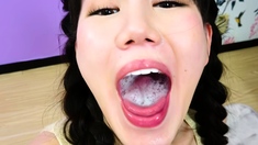 Great close up in japanese teen blowjob pov