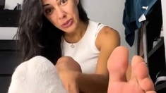 Exotic brunette hardcore foot fetish fuck