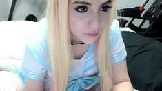 Amateur Blonde Teen Plays Solo with Toy Webcam Porn