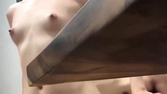 Asian girl fondled blowjobs and gave handjob