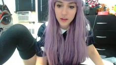 Webcam brunette solo masturbation