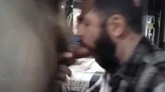 Big-Cock Bear Amateur Gets a Face Full of Cum