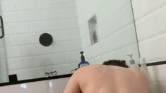 Naturally busty brunette ass rammed hardcore