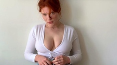 Great Big Boobs On Masturbating Redhead