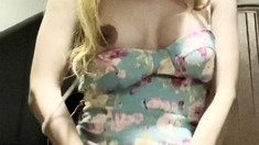 Solo ladyboy masturbation