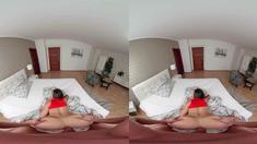 Amateur brunette in latex lingerie fucks hardcore in kitchen