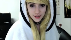 Curly Blonde Teen Records Solo Dildo Masturbation More at