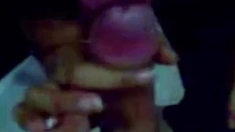 Indonesian Babe Leily Sucks White Cock for Mouthful of Cum