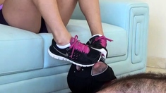 Pink Labia Close Up Of Naive Brunette