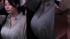 Haru Minato Busty Co-Worker Fucked On The Train (RM)
