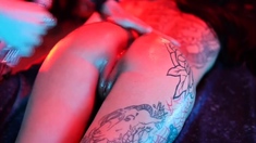 Marseline's first massage lesson completed in orgasm,