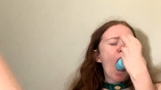 Stacked brunette goes solo toys and masturbation