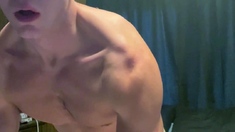 Young Stud Stretches Out His Toy While Talking Dirty