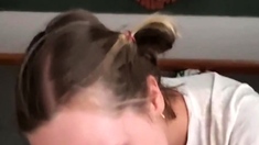 Passionate Blowjob In Front Of Mirror