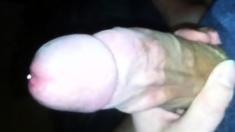 Fat Monster Cock Gets Jerked by a Twink in Bed