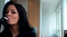 Smoking Hot Brunette Milf In Latex Catsuit And Boots