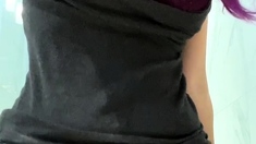 Amateur pantyhouse webcam teen strips and strokes her vagina