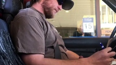 Horny Guy Bustin A Nut at the Bank ( Hands free Public Cum )